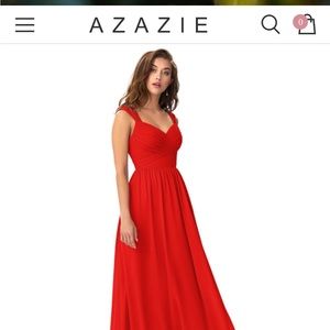 Azazie a-line red bridesmaid dress